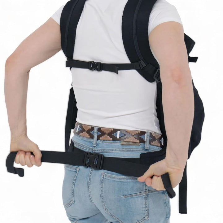 Weego TWIN Babytragesack"Simply Black", für Zwillinge direkt ab der Geburt (ab 1.800g)