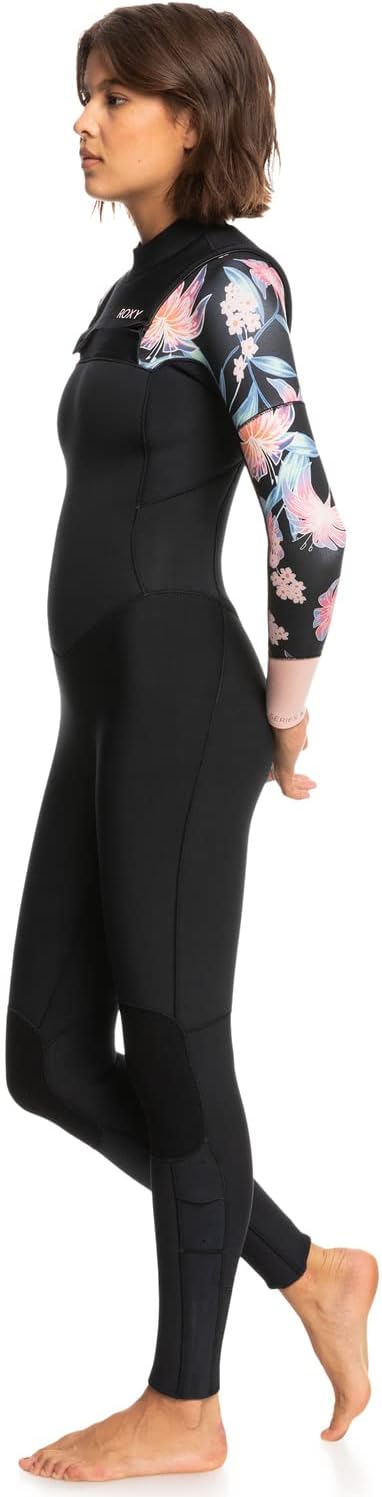 Roxy 5/4/3mm Swell Series - Chest-Zip-Neoprenanzug für Frauen ERJW103128. Noir – Anthracite Paradise