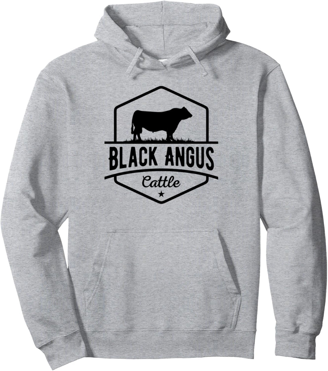 Cow Farmer Angus Rind, Schwarz Pullover Hoodie