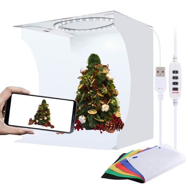 PULUZ Fotostudio 12’/ 30CM Dreifarbiger Temperaturschalter Falten Fotobox Lichtbox für klein Produkt