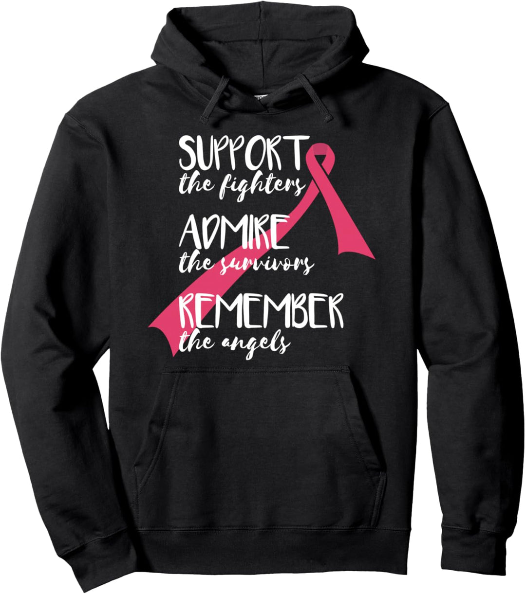 SUPPORT the fighters ADMIRE survivors REMEMBER angels Krebs Pullover Hoodie