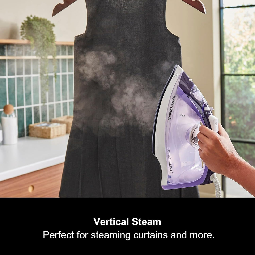 Morphy Richards Dampfbügeleisen Kristall klar Wassertank 2400 W Amethyst 300301, 2400 W Amethyst