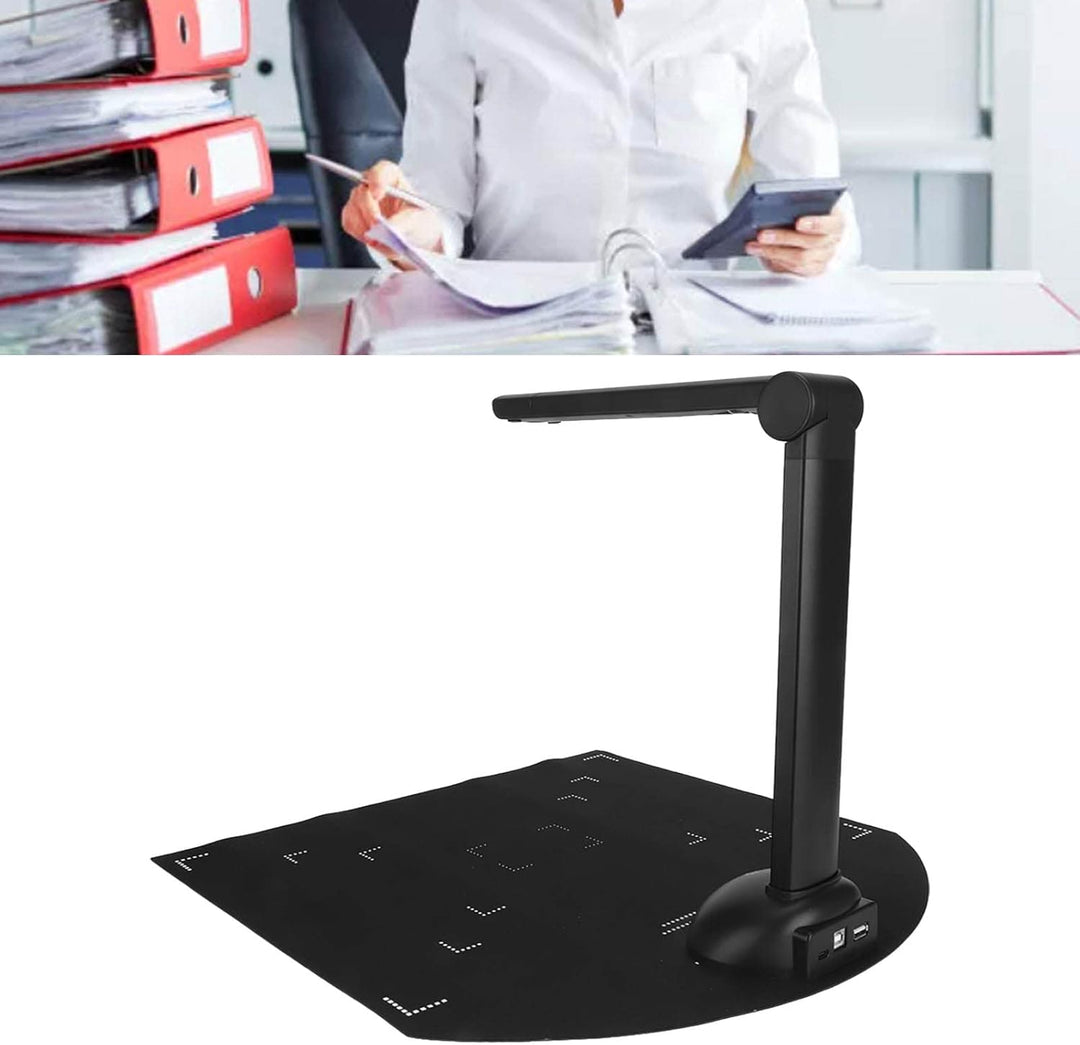 Dokumentenkamera-Scanner, Tragbarer 5 MP 2592 X 1944 USB-Buchscanner mit LED-Licht, OCR-Technologie,