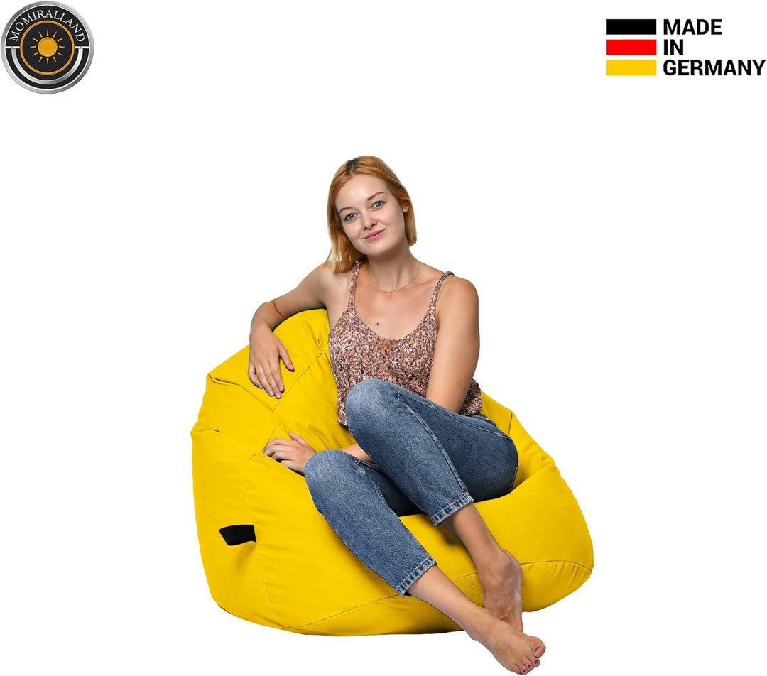 Sitzsack Tropfenform Kastanie - für Kinder &amp; Erwachsene – Indoor wie Outdoor da er Wasserfest ist– f