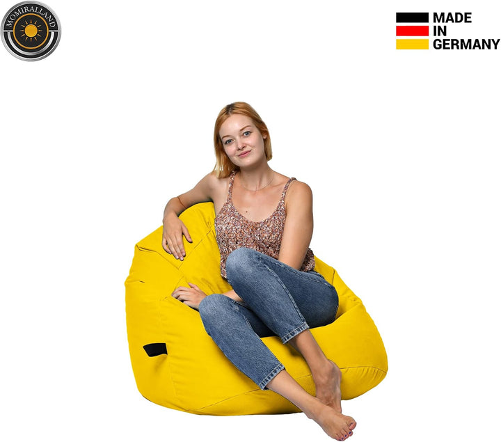 Sitzsack Tropfenform Kastanie - für Kinder &amp; Erwachsene – Indoor wie Outdoor da er Wasserfest ist– f