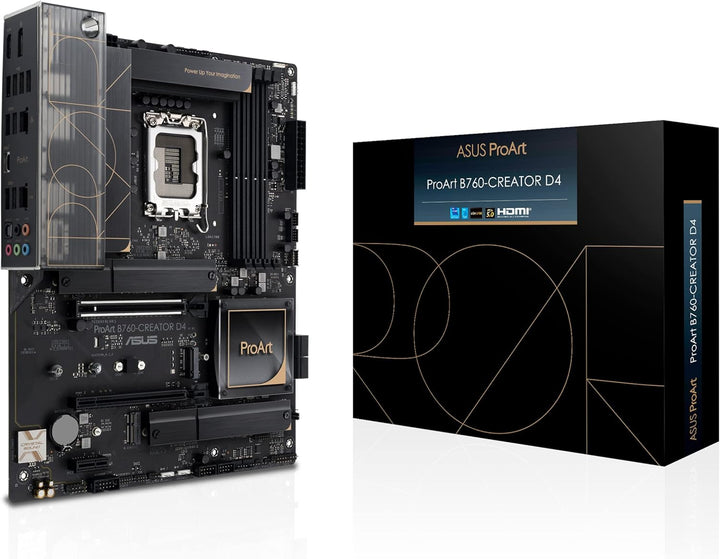 ASUS PROART B760-CREATOR D4 Mainboard Sockel Intel LGA1700 (ATX, PCIe 5.0, DDR4 Speicher, 3x M.2, US