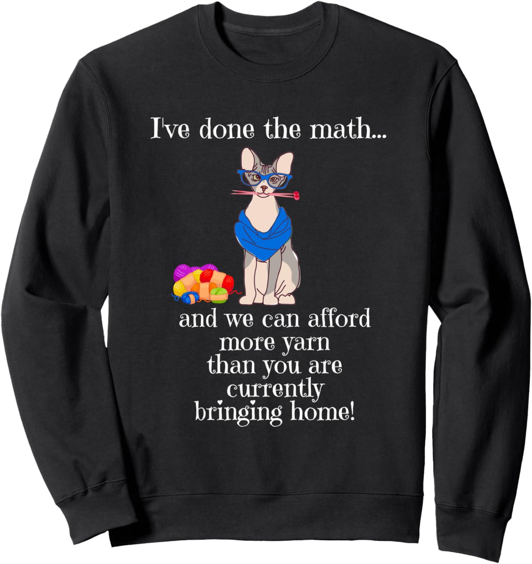 Lustige gestrickte Katze Sweatshirt