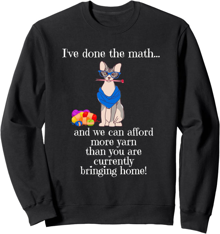 Lustige gestrickte Katze Sweatshirt