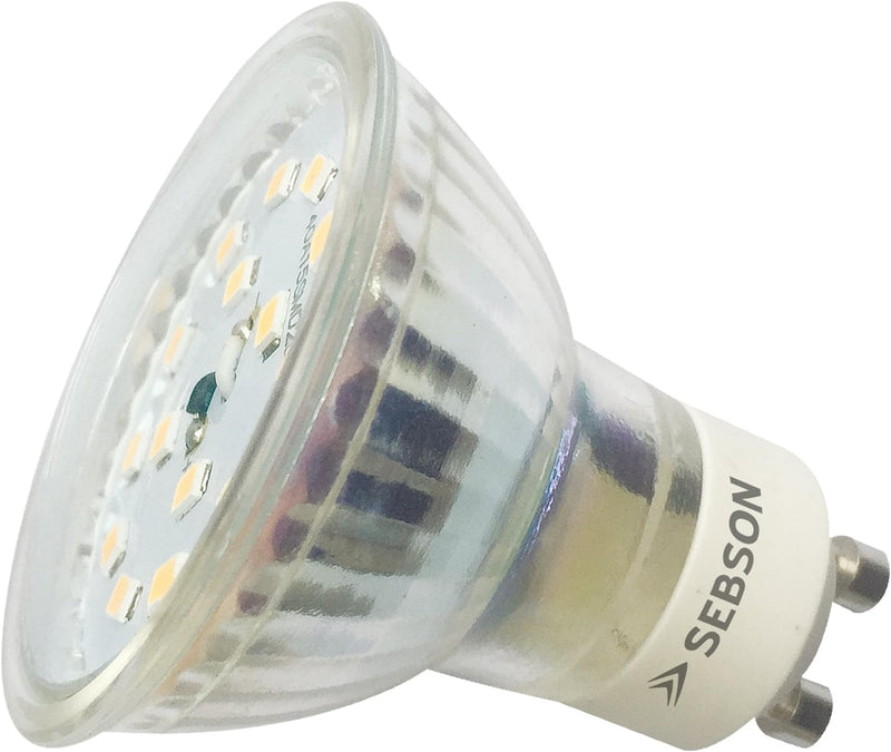 SEBSON® Ra 95 Serie + flimmerfrei, GU10 LED Lampe 5W dimmbar warmweiss, ersetzt 30W, 350lm, 3000K, 2