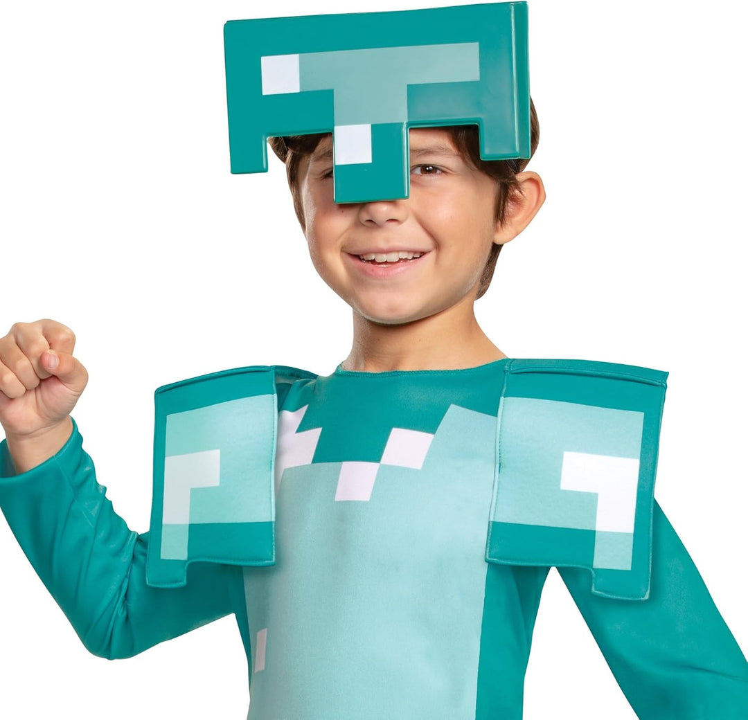 Disguise Offizielles Minecraft Kostüm Kinder Jungen Armour Kostüm Karneval Kostüm Minecraft Fasching