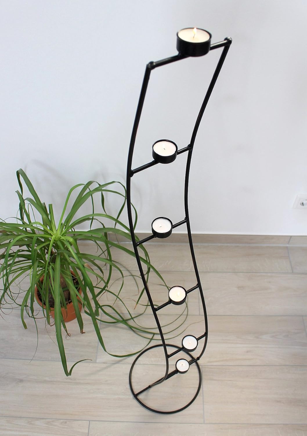 Teelichthalter SW102 aus Metall 120 cm Kerzenleuchter Kerzenhalter Kerzenständer Teelichtständer Tee