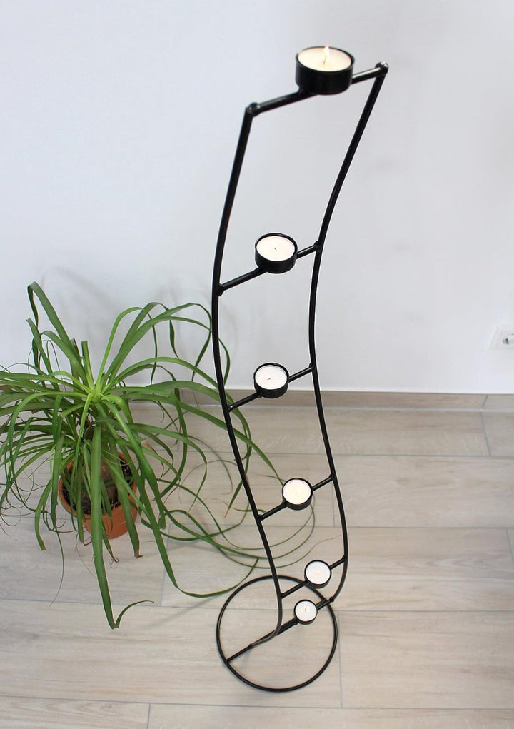 Teelichthalter SW102 aus Metall 120 cm Kerzenleuchter Kerzenhalter Kerzenständer Teelichtständer Tee
