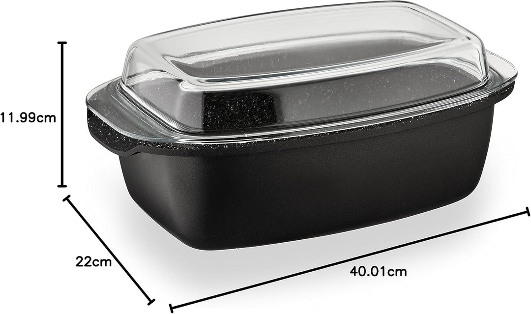 Barazzoni CASSERUOLA Oval granitica 40 kasserolle 40 x 22 cm, kasserolle 40 x 22 cm