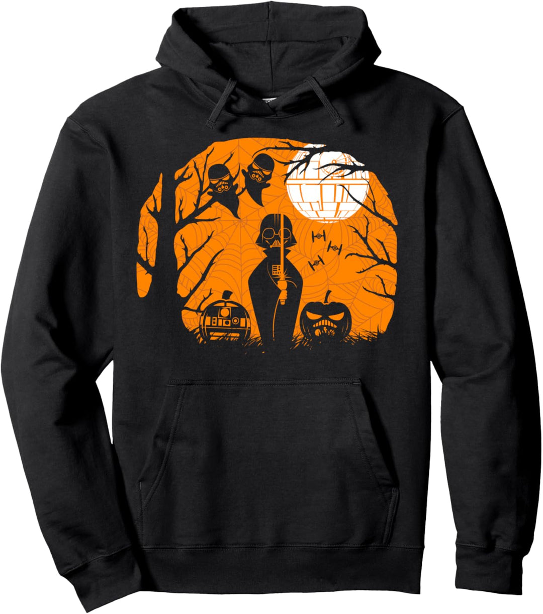 Star Wars Halloween Darth Vader Death Star Silhouette Pullover Hoodie
