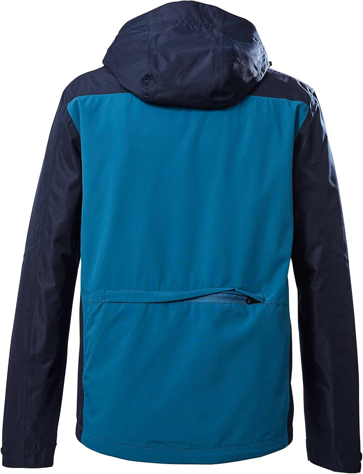 Killtec Herren Kos 6 Mn Jckt Funktionsjacke/Outdoorjacke mit Kapuze, packbar XL petrol, XL petrol