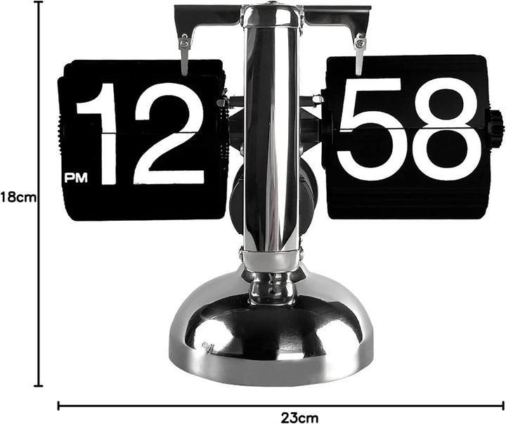 Leopacat Flip Down Uhr, Schreibtischuhr, Uhr Flip Retro Batteriebetrieben mit Internem Getriebe Betr