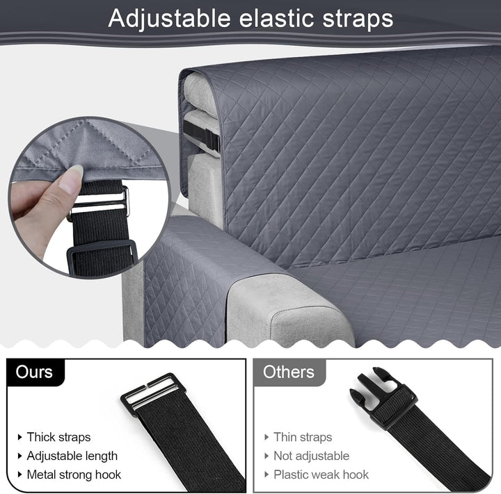 TAOCOCO Chaiselongue Sofabezug L Form, Wasserdichter Stretch Sofa überzug, Sofaschoner rutschfest, M