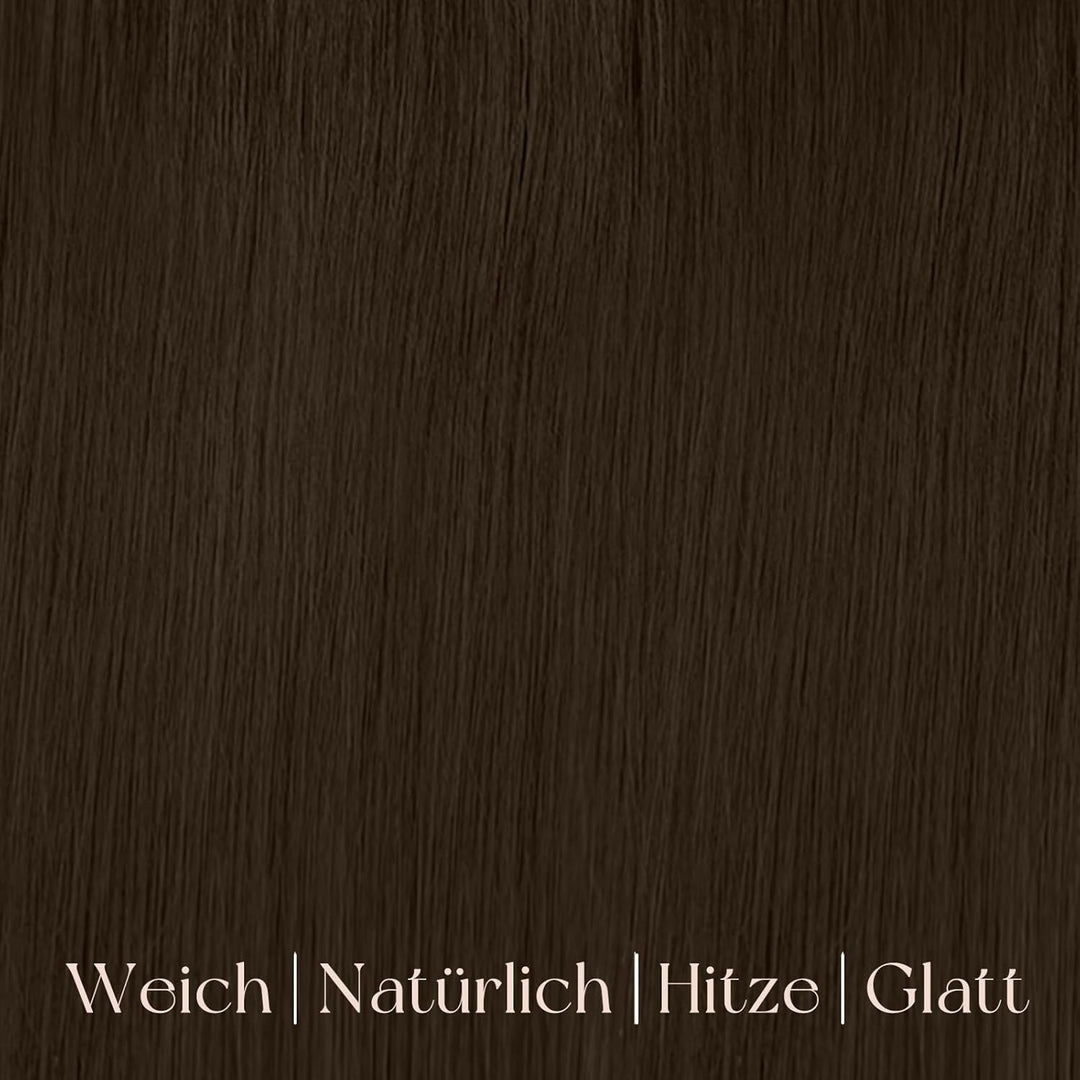 Easyouth Echthaar Clip in Extension Braun Clip in Extensions Echthaar Dunkelbraun Clips Extension Ha