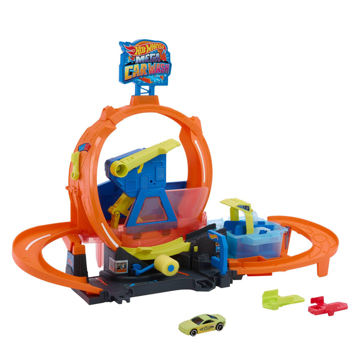 Hot Wheels City Mega Loop Autowaschanlage und Color Shifters Fahrzeug