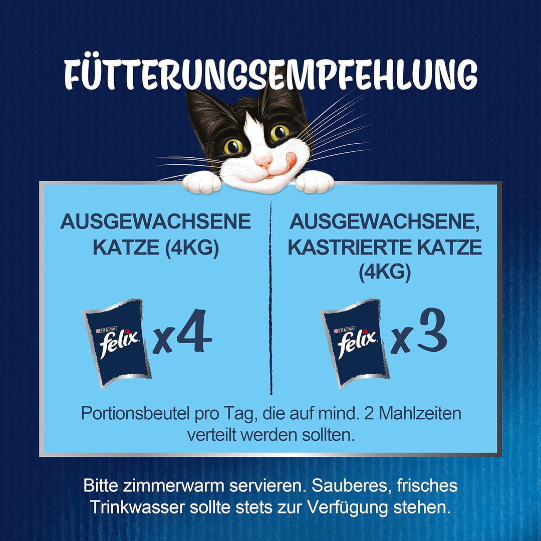 FELIX So gut wie es aussieht Katzenfutter nass in Gelee, Fisch Sorten-Mix, 120er Pack (120 x 85g)