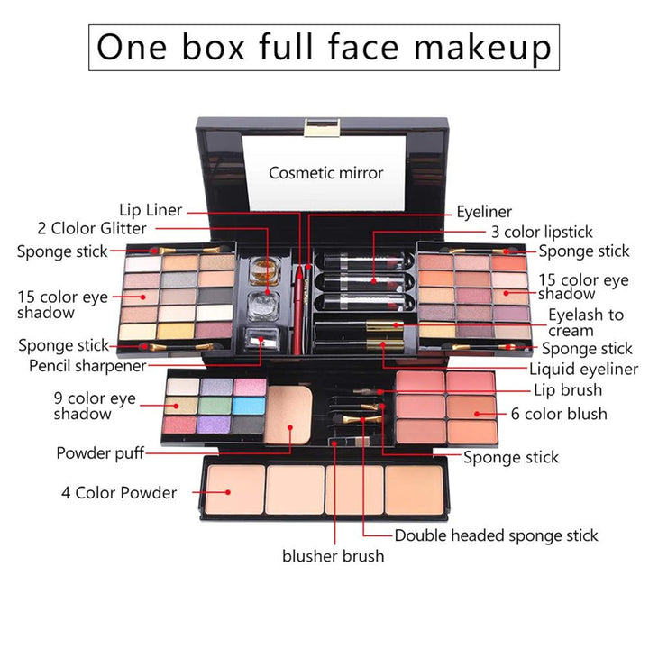 FantasyDay 54 Farben Multifunktions Exquisite Kosmetik Geschenkset Makeup Schmink Kit für Gesicht, A