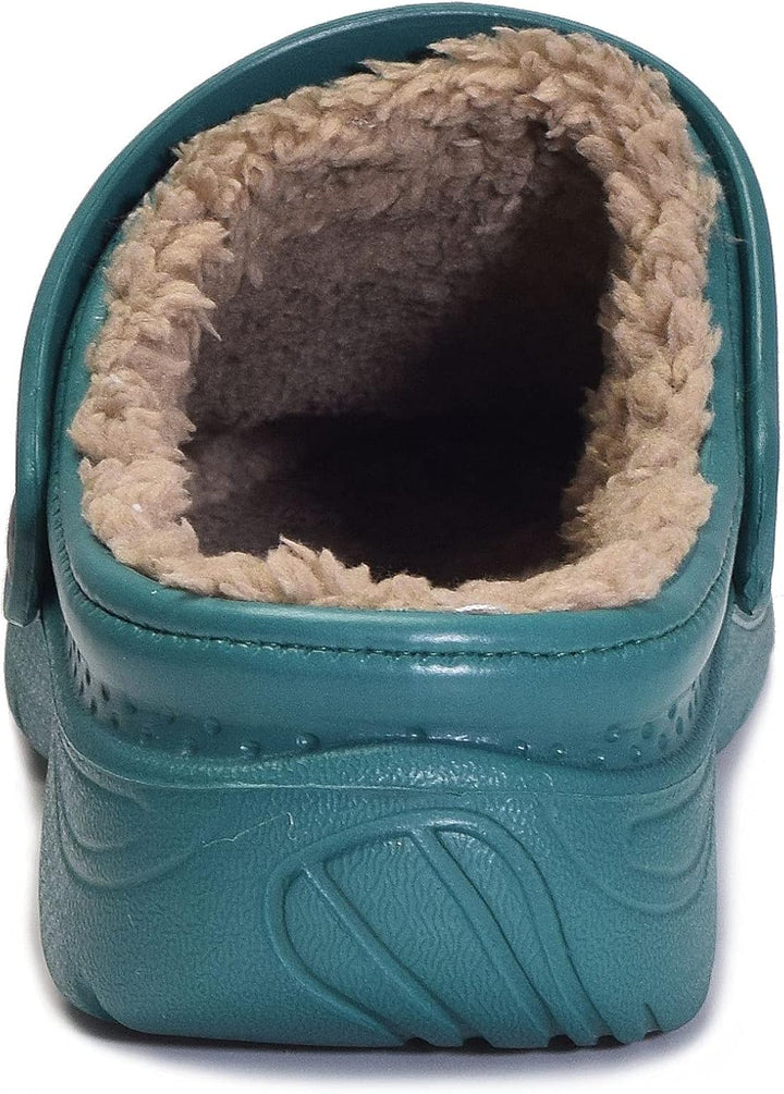 Damen Herren Lined Clogs Winter Hausschuhe Gefüttert Pantoletten Gartenschuhe Wärme Pantoffeln Wasse