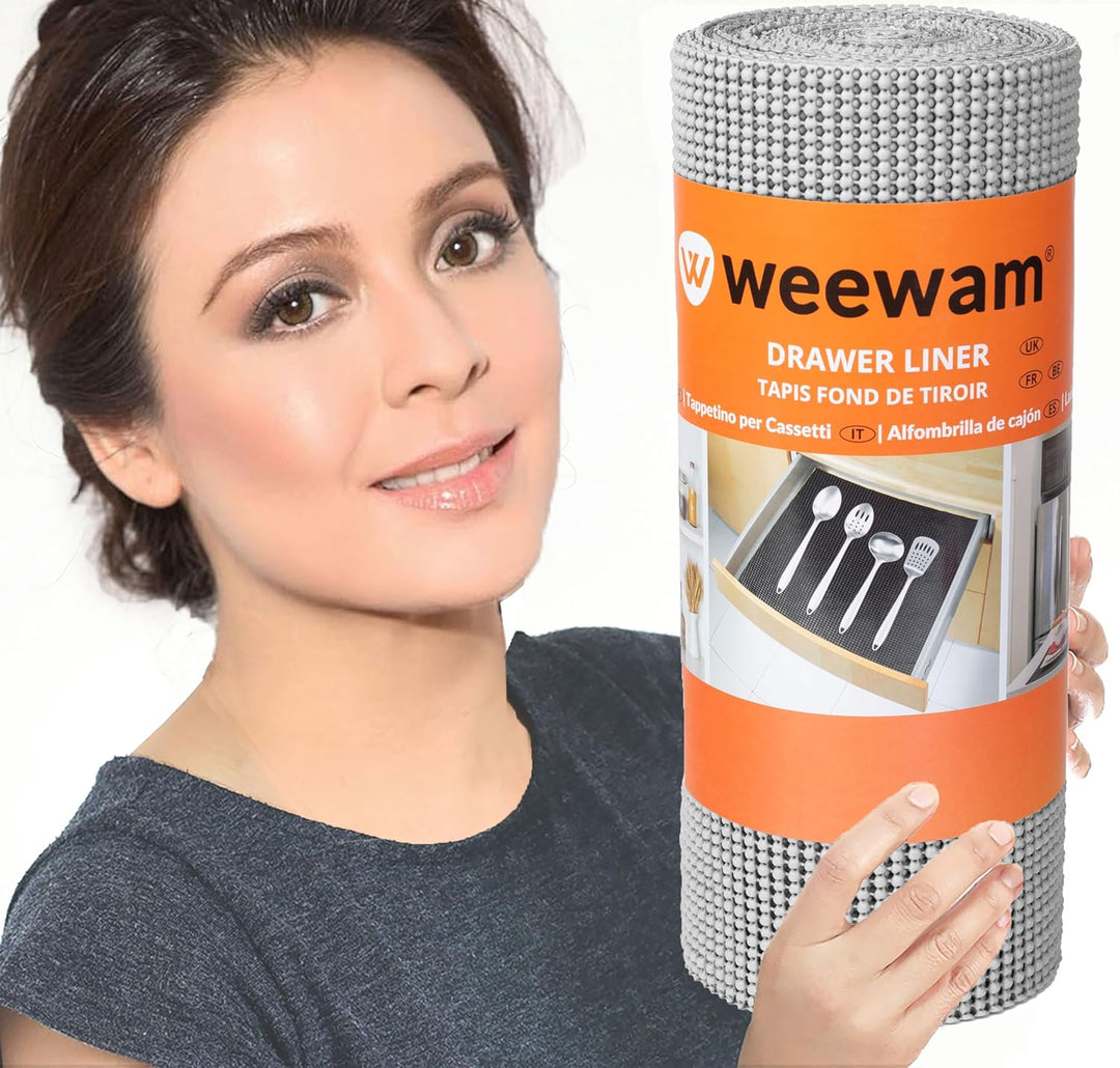 Weewam Schubladenmatte 60 x 300 cm| Antirutschmatte Schubladen, Eva-Material Zuschneidbar Schubladen