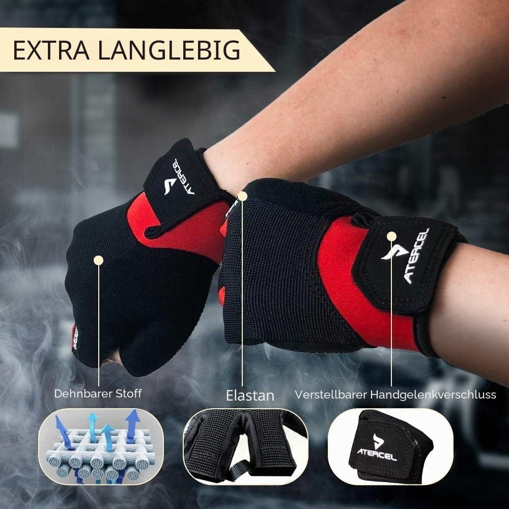ATERCEL Fitness Handschuhe, Trainingshandschuhe für Crossfit, Bodybuilding, Radsport, Gym, Krafttrai