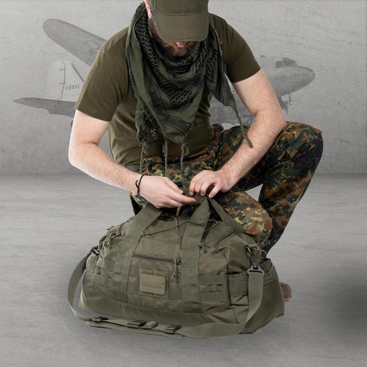 Mil-Tec Combat Fliegertasche Einheitsgrösse Schwarz, Einheitsgrösse Schwarz
