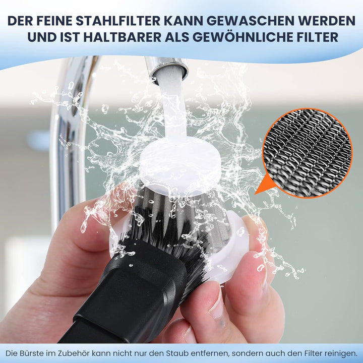 Saker Handstaubsauger Auto Handheld Kabelloser, 3 in 1 Druckluft Multifunktionale Brushless Motor 12