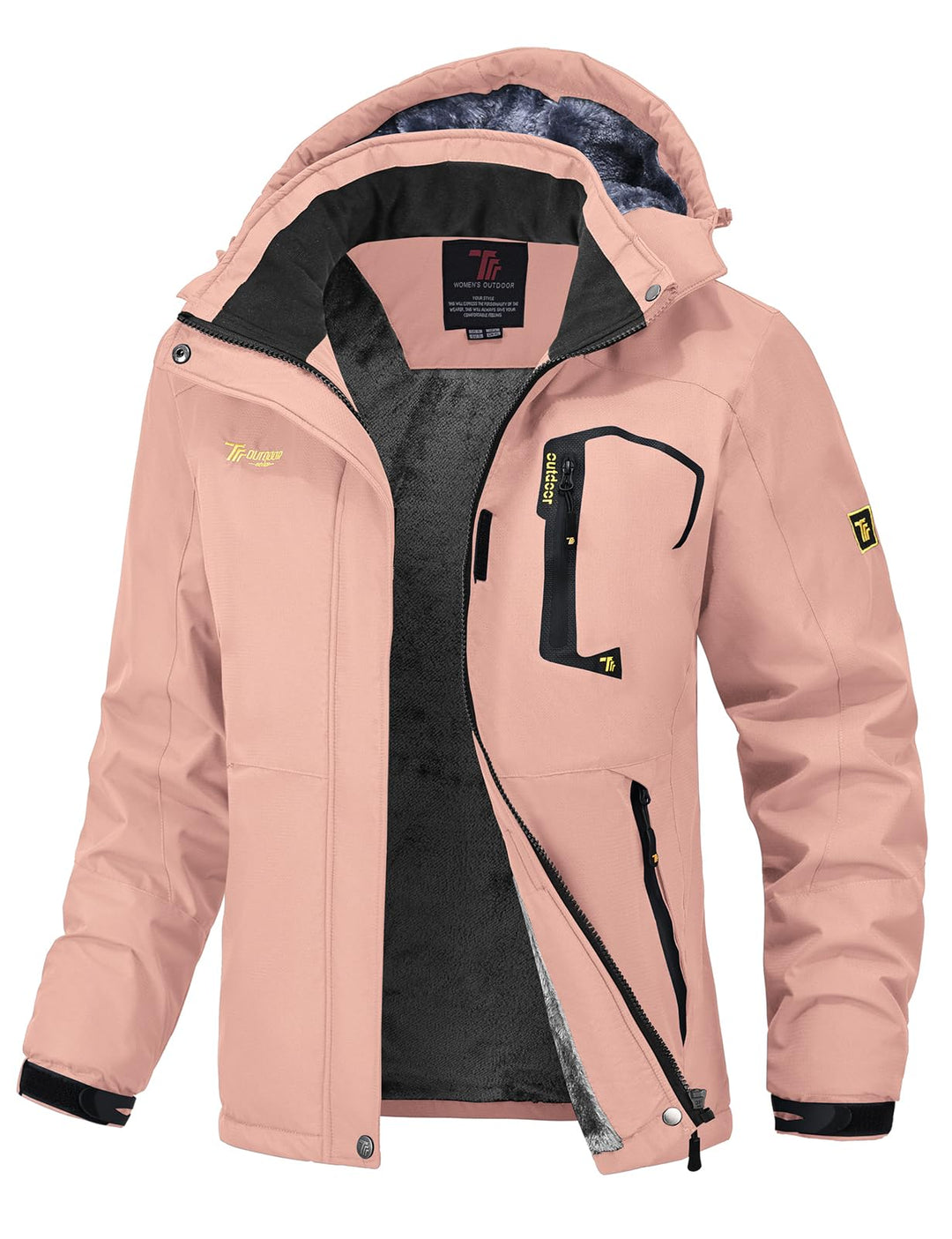 Damen Jacken Fleecejacke Winterjacke Wasserdicht Atmungsaktiv Verdickt Warm Winddicht Softshelljacke