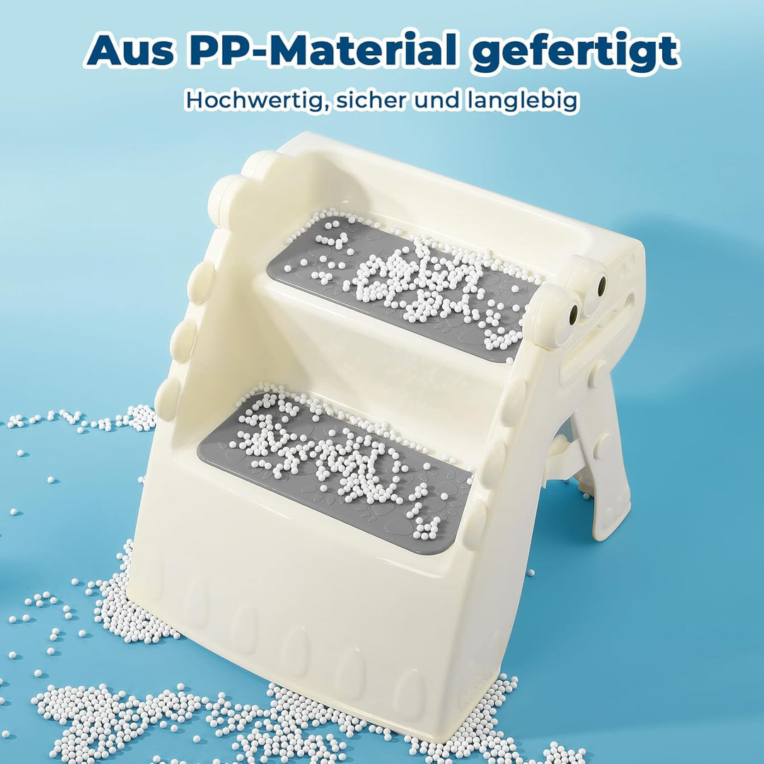 Tritthocker Kinder Hocker Kinder Klappbar Tritthocker Kinder 2 Stufen, Rutschfester Hocker Kinder Ba