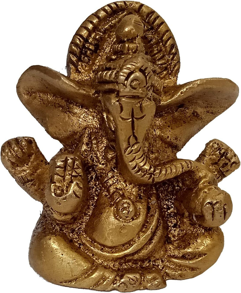 Purpledip 12434 Statue Ganesha Ganapati Vinayak aus Messing, klein