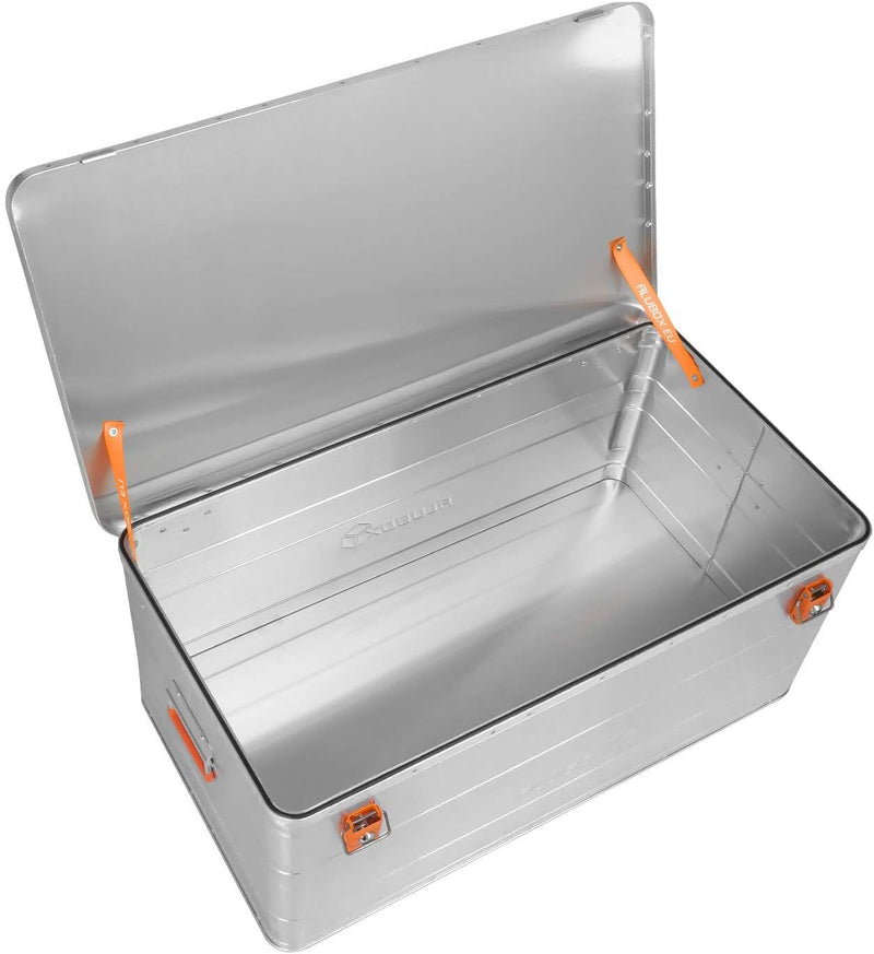 ALUBOX B140 - Aluminium Transportbox 140 Liter Alukiste Campingkiste - wasserabweisend - Staubschutz