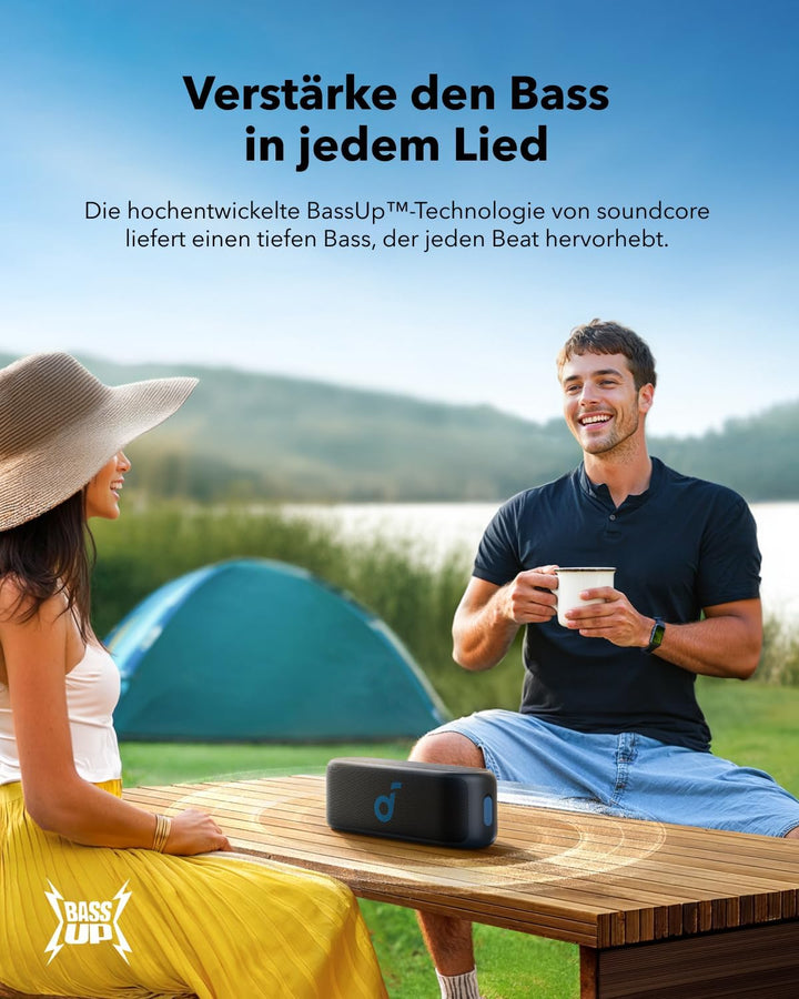 soundcore Select 2S Portable Bluetooth Speaker with 20W Stereo Sound, BassUp™ Technology, 16h Playba
