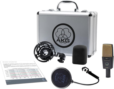 AKG C414 XLII Multipattern Grossmembran Kondensatormikrofon, silber, C414 XLII