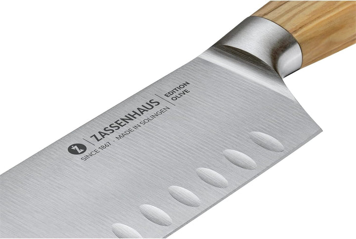 Zassenhaus Santokumesser 16 cm Edition Olive Kullenschliffmesser Küchenmesser