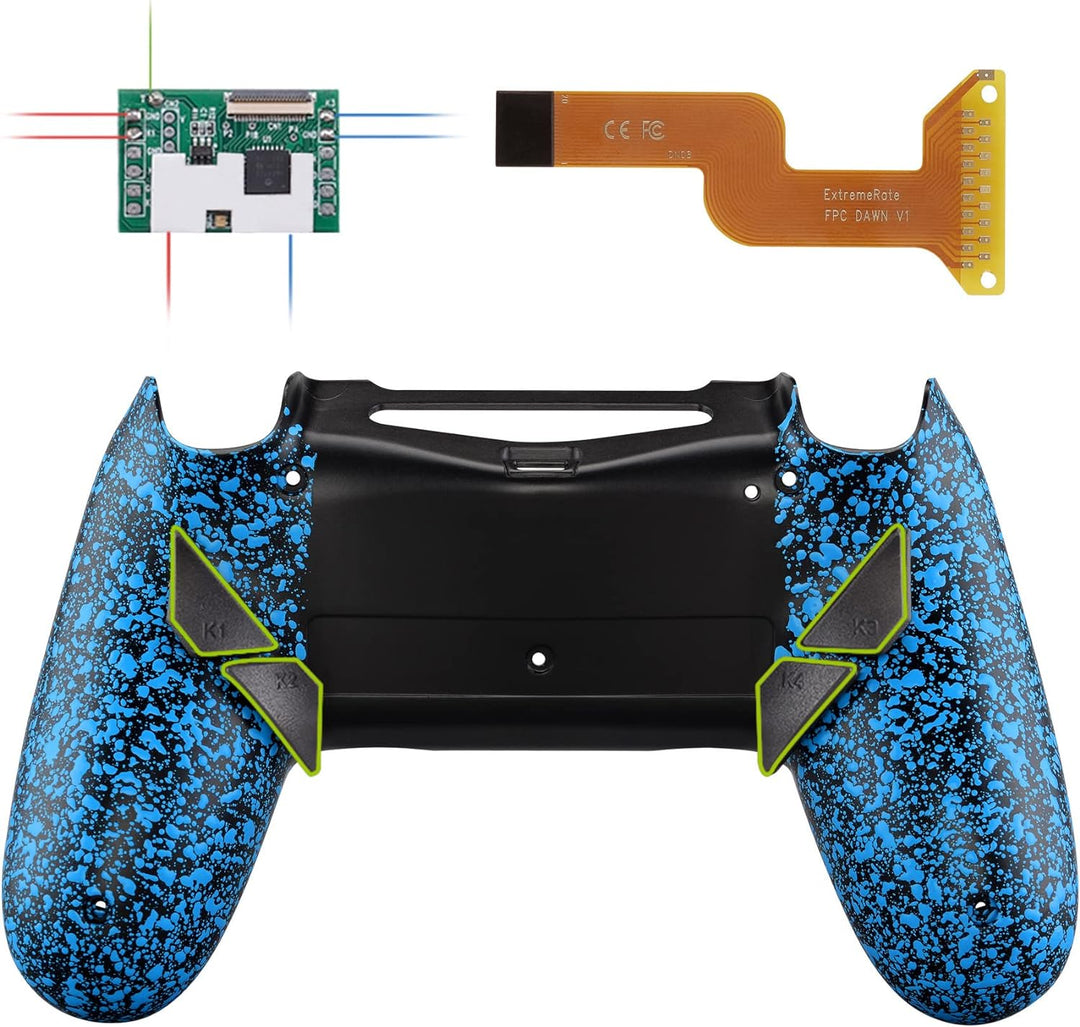 eXtremeRate Programmierbar Dawn Remap Kit für ps4 Controller, Rückseite Hülle Gehäuse Case&Upgrade-B