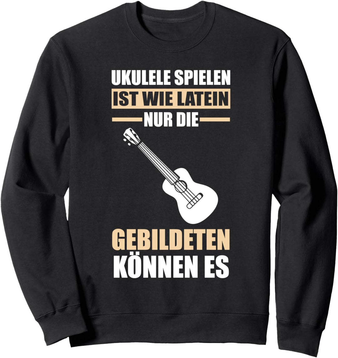 Ukulele Latein Ukuleleist Ukulelenspieler Kleine Gitarre Sweatshirt