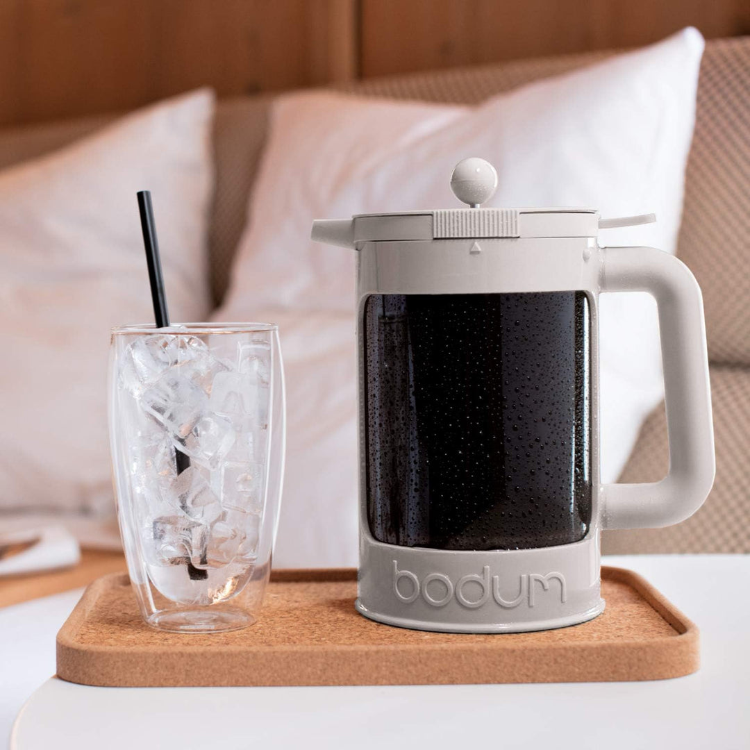 Bodum k11683 – 913 Bean Kaffeebereiter Eiskaffee Kunststoff weiss 12,5 x 20 x 22,7 cm 1,5 l, Weiss