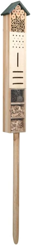 Insektenhotel aus massivem Tannenholz 150 cm Insektenhaus Nisthilfe für Bienen Hummeln Schmetterling
