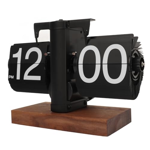 Ejoyous Flip Clock Digitale Flip-Uhr, Retro Automatische Wendigitale Uhr, Batteriebetrieben, Mechani