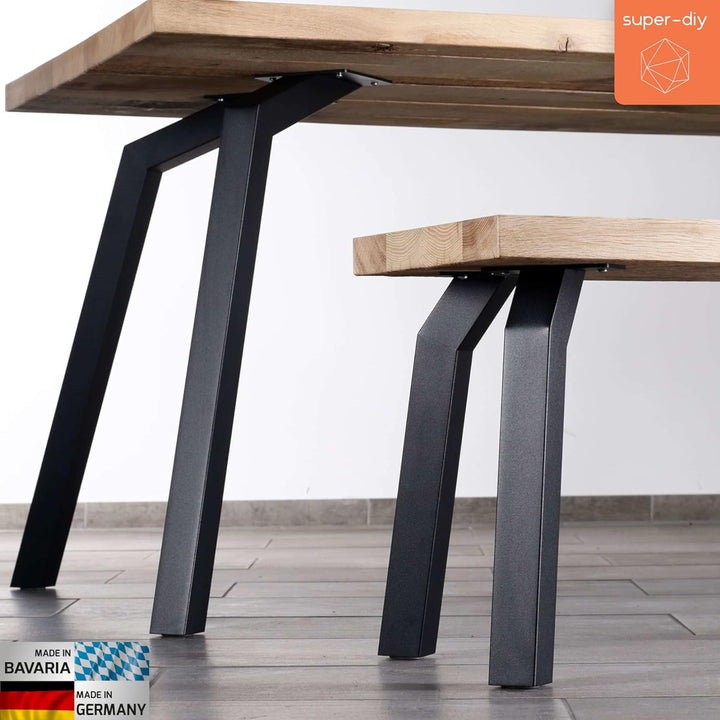 Design-Tischbeine | Esstisch | Gartentisch Bürotisch geeignet für Innen- und Aussenbereich | Set Tis