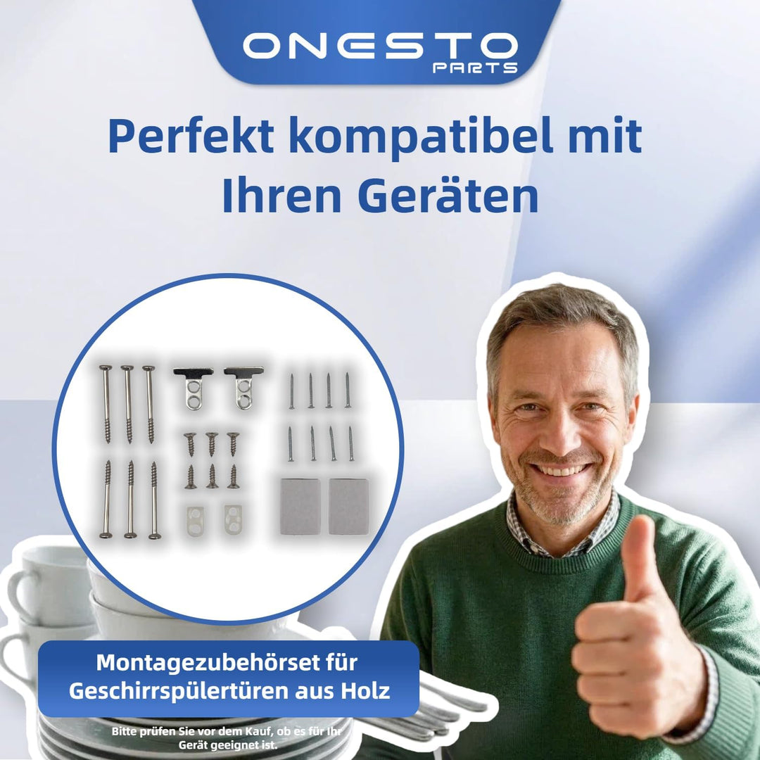 Spülmaschinentür Montagesatz Bosch 618833 00618833, Vollversenkbare Frontplatte Ersatz Kompatibel mi