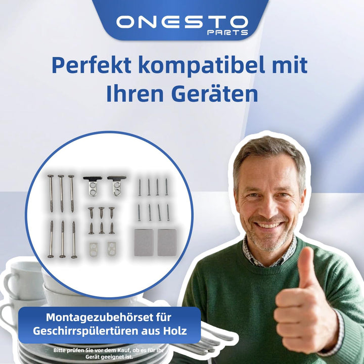 Spülmaschinentür Montagesatz Bosch 618833 00618833, Vollversenkbare Frontplatte Ersatz Kompatibel mi