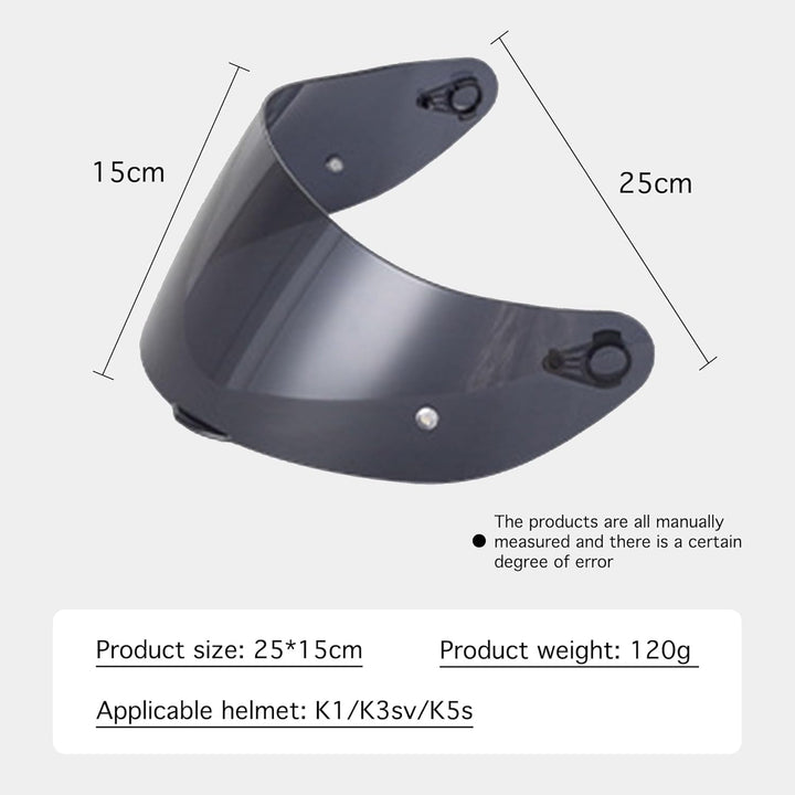 Motorradhelm Visier Kompatibel mit Agv K1 K3SV K5 Visier, Helmvisiere mit Anti-Beschlag-Film, Helm V