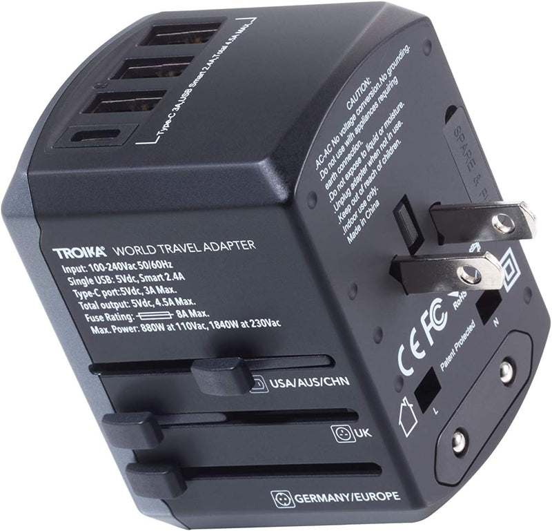 TROIKA Design Werkstatt Reiseadapter-Set TROIKA World TRAVEL Adapter