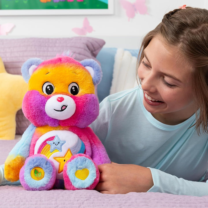 Care Bears ‎22338 35 cm grosser Plüsch-Dare-to-Care-Bär, niedliches Plüschtier zum Sammeln, Kuschelt