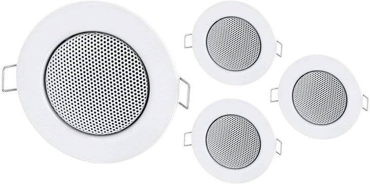HAVA 4er Pack, Vollmetall Einbau Lautsprecher, Halogen-Design, Einbau 60mm
