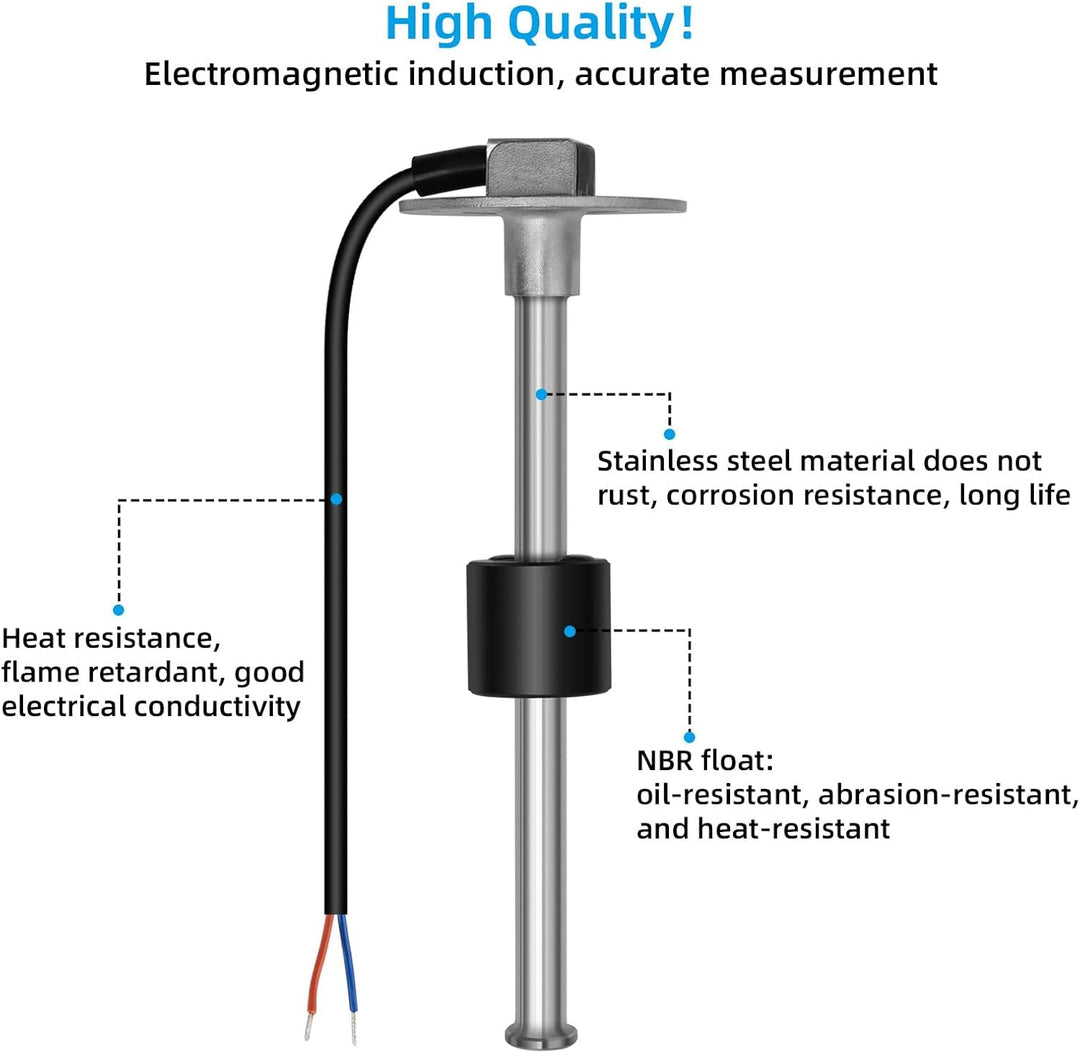 Kraftstoffanzeige,Rupse Universal Auto Kraftstoffstandsanzeige Tankuhr mit Wasserstandssensor Krafts